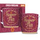 Caneca Porcelana Urban 360ml na caixa - Super Tia Presente Brasfoot