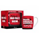 Caneca porcelana urban beijos e abracos brasfoot