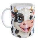 Caneca Porcelana Vaca Amiga sua Louca Vaquinha