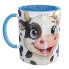 Caneca Porcelana Vaca Amiga sua Louca Vaquinha