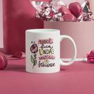 Caneca Porcelana Você Fica Linda Vestida de Felicidade Est.Frases Pandoca - Zlprint