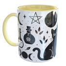 Caneca Porcelana Witch Gatinho Wicca Gato