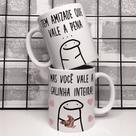 Caneca Porcelana Xícara Personalizada Flork Galiha Inteira Meme Divertida- MEGA OFERTA!