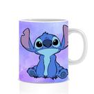 Caneca Porcelana Xícara Stitch Sentado Presente Resistente - 325ml