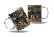 Caneca Presente Animais Listrados Zebras Africa Savana Real