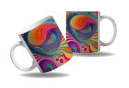 Caneca Presente Estampa Distorcida Abstrata Psicodélica Rave