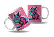 Caneca Presente Geek Nerd Cyberpunk Animal Camaleão Tecno HD