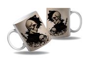 Caneca Presente Halloween Terror Caveiras Ossos Esqueletos 3