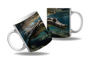 Caneca Presente Jacaré Crocodilo Aligator Réptil Rios Arte 2