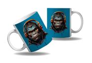Caneca Presente Nerd Geek Óculos Animais Modernos Gorila