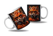 Caneca Presente Nerd Geek Óculos Animais Modernos Raposa