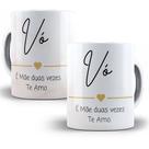 Caneca Presente Vó, é mãe duas vezes, te amo