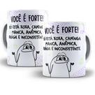 Caneca PresentecPara Amiga Flork Meme Porcelana-Você É forte