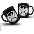 Caneca Preta Agents Of Shield Símbolo