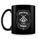 Caneca Preta da Polícia Penal do Distrito Federal - 325ml - Cerâmica de Alta Qualidade