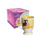 Caneca Princesas Disney Cinderela Branca de Neve Bela Ariel Aurora Cerâmica Zona Criativa Royal 300ml Vintage