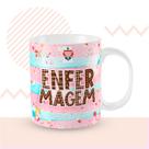 Caneca Profissão Enfermagem 325ml Cerâmica Presente para Enfermeira Personalizada