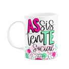 Caneca profissões - Assistente Social - 325ml branca - M2 Caneca profissões - Assistente Social - 325ml branca - M2