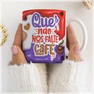 Caneca Que Não Nos Falte Café - 325ml - Cerâmica Resistente