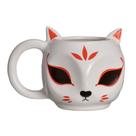 Caneca Raposa Japonesa Decorada 300 ML Cerâmica