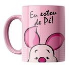 Caneca Rosa Personalizada Turma Do Ursinho Pooh - Leitão Caneca Rosa Personalizada Turma Do Ursinho Pooh - Leitão
