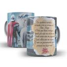Caneca São Jorge e Oração em cerâmica 325ml Religiosa