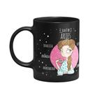 Caneca Signos Preta - Ela é de Áries Caneca Signos Preta - Ela é de Áries