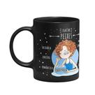 Caneca Signos Preta - Ela é de Peixes Caneca Signos Preta - Ela é de Peixes