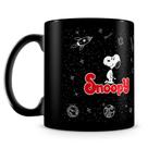 Caneca Snoopy 100% Preta - Cerâmica Durável e Estampa Carismática