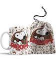 Caneca Snoopy Café + Saquinho