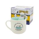 Caneca Snoopy Peanuts Desenho Zona Criativa Xicara Com Infusor para Chá 350ml Presente Geek Cor:BrancoNome do Desenho:S