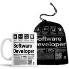 Caneca Software Developer com saquinho