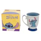 Caneca Stitch Aloha Royal 300ml em Cerâmica Azul Produto Oficial Disney Lilo & Stitch