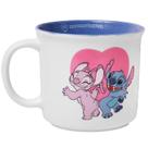 Caneca Stitch e Angel Disney Zona Criativa 350 ml