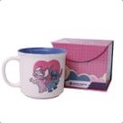 Caneca Stitch e Angel Namorados Disney 350ml Cerâmica