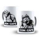 Caneca Stormtrooper Star Wars Com Café Sem Café Porcelana