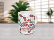 Caneca "te amo mais que chocolate"