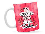 Caneca Te Quero Divertida Porcelana Xícara 325ml + Caixa Presente Caneca Te Quero Divertida Porcelana Xícara 325ml + Caixa Presente