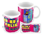 Caneca Temas Video Game Jogos Anos 80 Fliperama Logos Feliz