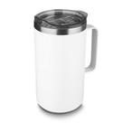 Caneca Térmica com Tampa All White 750ML Plástico com Área Interna em Inox Branco Asia Import Caneca Térmica com Tampa All White 750ML Plástico com Área Interna em Inox Branco Asia Import