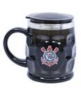 Caneca Térmica Corinthians 500ml com Tampa Produto Oficial, Torcida Fiel, Ideal para Bebidas Quentes e Frias