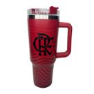 Caneca Térmica Inox com Tampa e Canudo 1200ml Flamengo