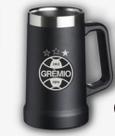 Caneca termica preta 700ml oficial grêmio