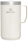 Caneca Térmica Stanley Camp Stay Hot 24oz - Aço Inoxidável Creme Brilhante