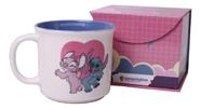 Caneca Tom Disney Stitch E Angel Namorados 350ml