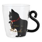 Caneca TOPINCN Cat Cup Glass 300mL para café, leite e água