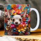 Caneca tridimensional 3D animais/paisagens