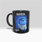 Caneca Tristeza Divertida mente 2 - Preta