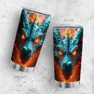 Caneca Tumbler Oasisdream de aço inoxidável 600 ml com estampa de dragão