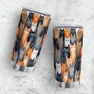 Caneca Tumbler Oasisdream de aço inoxidável 600 mL com estampa de gato
